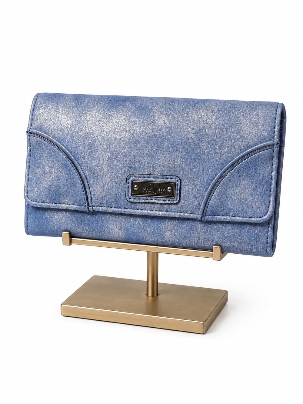 Nicole Miller Blue Long Wallet | Faux Leather | Excellent Condition